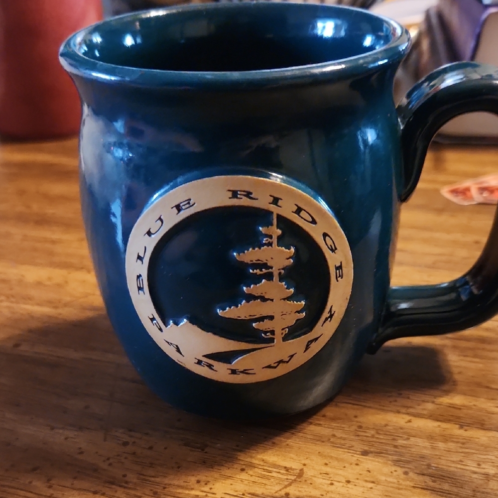 Blue Ridge Parkway Dark Teal Ceramic Mug